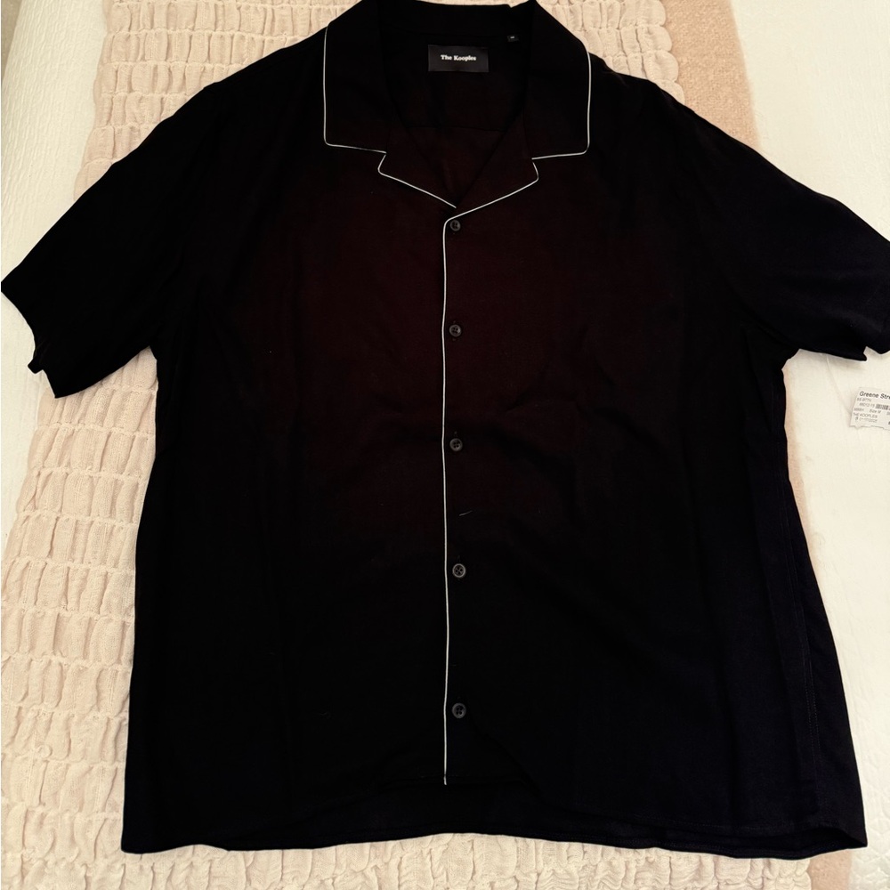 The Kooples Men’s Black Short Sleeve Button Down Size Medium